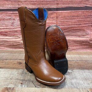 Women's Western Rodeo Genuine Leather MexicanCowgirl Boots in Honey Color Size 6